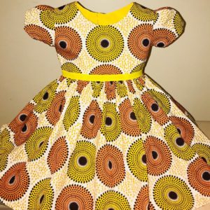 Girls Puffed Sleeve Dress